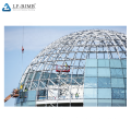 Prefab Steel Frame Atrium Tempered Glass Dome Roof Structure for Hall Building